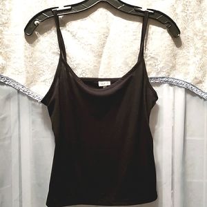 SELF❤E BLACK CROP CAMISOLE TANK SZ M